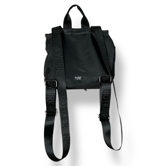 BOTKIER NEW YORK Trigger Mini Black Backpack Nylon & Vegan Leather - Picture 4 of 12